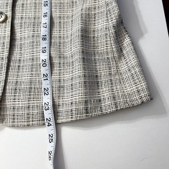 Jones New York Silk Wool Tweed Blazer Jacket Women’s Sz 8P Plaid Career Business - Picture 10 of 10